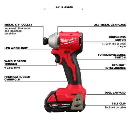 M18 Compact Brushless Drill/Driver, Impact Driver Kit 5 M18 Compact Brushless Drill/Driver, Impact Driver Kit