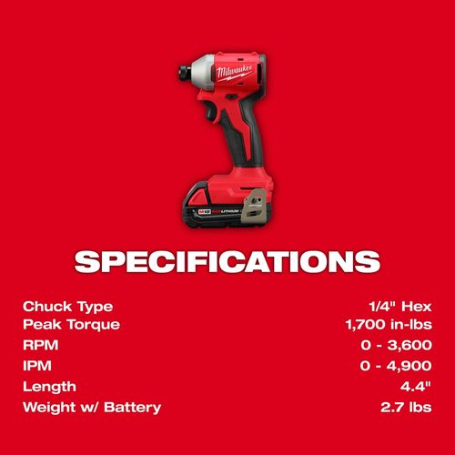 M18 Compact Brushless Drill/Driver, Impact Driver Kit 7 M18 Compact Brushless Drill/Driver, Impact Driver Kit