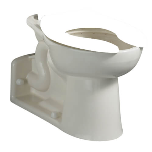 Priolo 1.1/1.28/1.6 gpf (4.2 - 6.0 Lpf) Chair Height Top Spud Back Outlet Elongated EverClean Toilet Bowl Only (White)