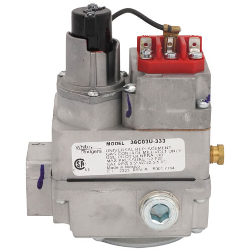 1/2" X 3/4" Universal Gas Valve, 750 Mv