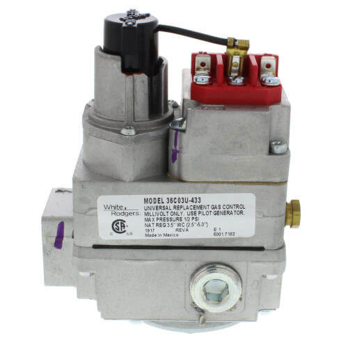 3/4" X 3/4" Universal Gas Valve, 750 Mv