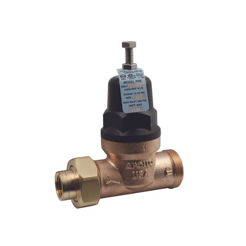 3/4" Union FNPT x FNPT Direct Acting Water Pressure Reducing Valve 15-75 psi, 36ELF11401T