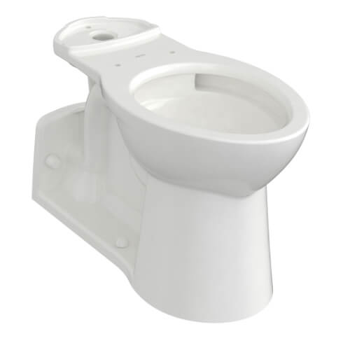 Yorkville 1.1/1.28/1.6 gpf Pressure Assist Chair Height Back Outlet Elongated EverClean Toilet Bowl Only (White)