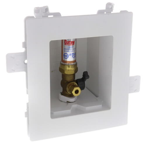 MODA PEX Crimp Ice Maker Outlet Box w/ Water Hammer Arrestor, 1/4 Turn, Standard Pack