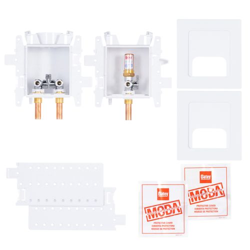 MODA 2-Valve + 1-Valve Copper (Male) Kitchen Supply Box with Hammer Arrestor, 37819