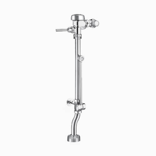 Manual Exposed Single Flush Water Closet Bedpan Washer Flushometer, Dual-Filtered Fixed Bypass (1.28 GPF/4.8 LPF)