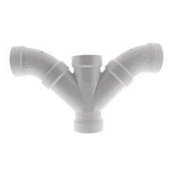 10" PVC DWV Double Wye and 45° Elbow Combo