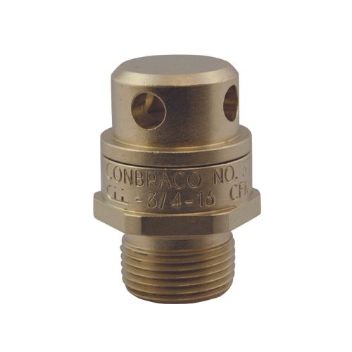 3/4" MNPT Brass Vacuum Relief Valve w/ Satin Brass Finish, 37LF20201