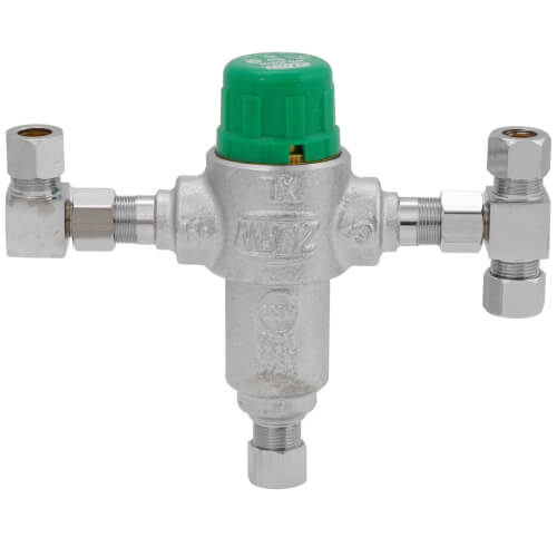 3/8" Aqua-Gard Thermostatic 4 Port Mixing Valve, Lead Free (Compression)