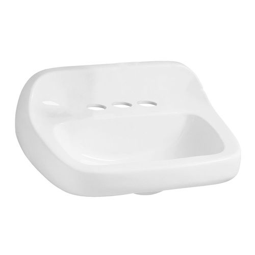 2018HBNS Grande Isle Wall-Mount Lavatory, 4" Faucet Center (White)