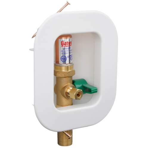 I2K Copper Ice Maker Outlet Box w/ Water Hammer Arrestor, 1/4 Turn, Low Lead (Contractor Pack)