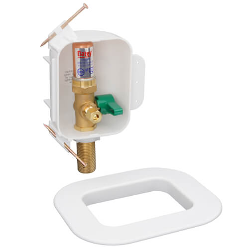 I2K Copper Ice Maker Outlet Box w/ Water Hammer Arrestor, 1/4 Turn, Low Lead (Contractor Pack)
