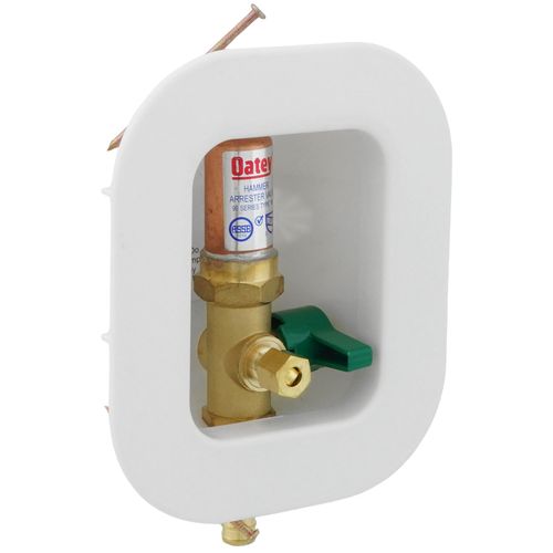 I2K PEX Crimp Ice Maker Outlet Box w/ Water Hammer Arrestor, 1/4 Turn, Low Lead (Contractor Pack)