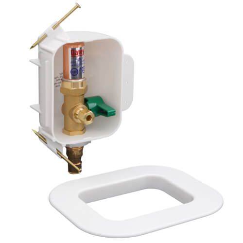 I2K Expansion PEX Ice Maker Outlet Box w/ Water Hammer Arrestor, 1/4 Turn, Low Lead (Contractor Pack)