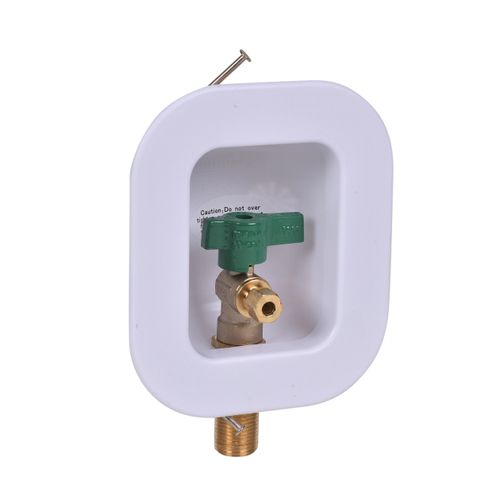 I2K Compact Ice Maker Outlet Box, 1/4 Turn, Copper, Low Lead, 39130
