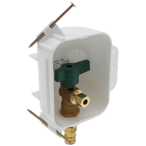 I2K Expansion PEX Ice Maker Outlet Box w/ 1/4 Turn, Low Lead (Contractor Pack)