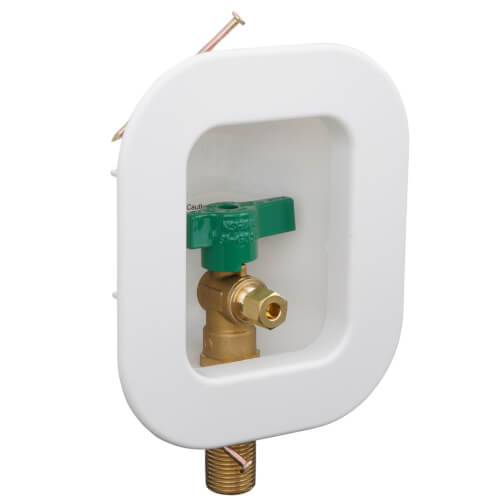 I2K Copper Ice Maker Outlet Box w/ 1/4 Turn, Low Lead (Contractor Pack)
