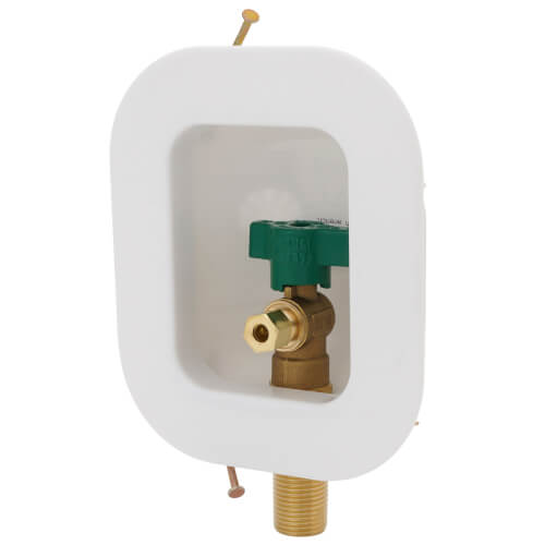 I2K PEX Crimp Ice Maker Outlet Box w/ 1/4 Turn, Low Lead (Standard Pack)