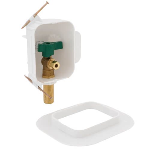 I2K PEX Crimp Ice Maker Outlet Box w/ 1/4 Turn, Low Lead (Standard Pack)