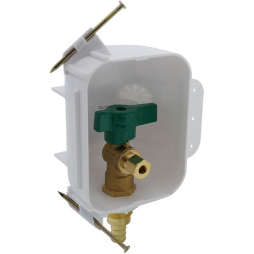 I2K PEX Crimp Ice Maker Outlet Box w/ 1/4 Turn, Low Lead (Contractor Pack)