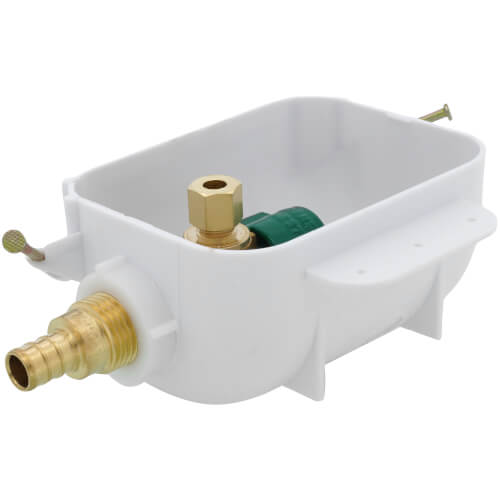 I2K PEX Crimp Ice Maker Outlet Box w/ 1/4 Turn, Low Lead (Contractor Pack)