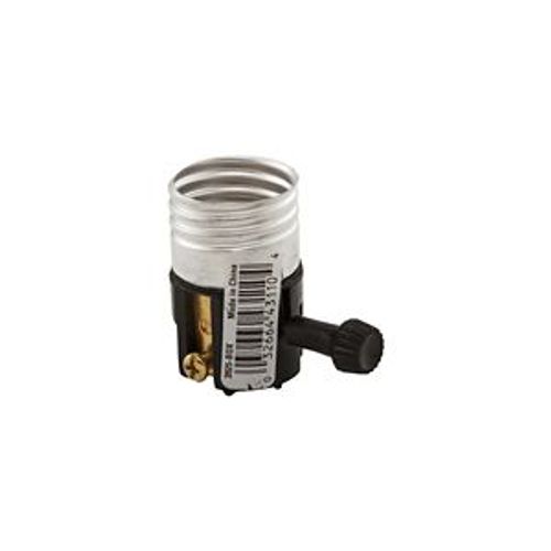 Lampholder, Turn Knob, Medium Base, Phenolic, 3-Way, 2-Circuit, 250V, 250W, Side Wiring 431104, 3925-BOX