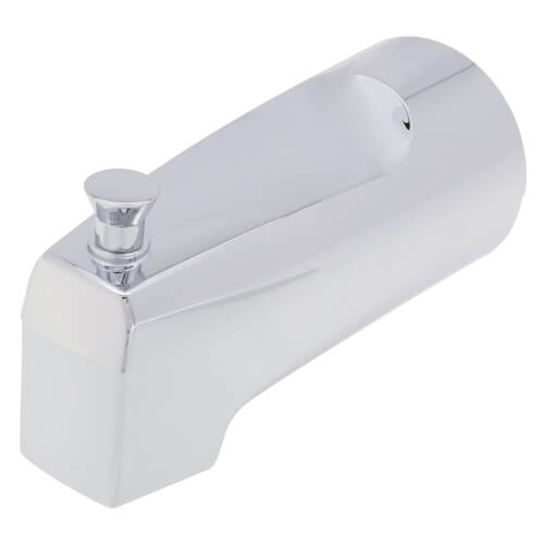 5-3/16" Chrome Tub Diverter Spout With 1/2" Slip Fit Connection
