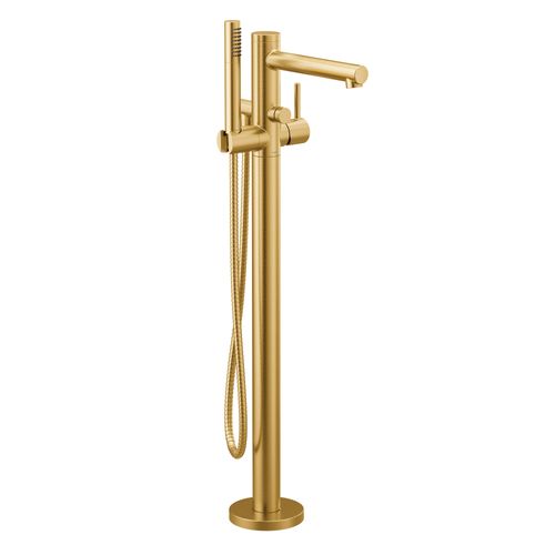 Align Brushed Gold 1 Handle Tub Filler Includes Hand Shower