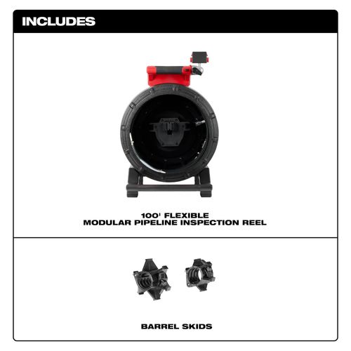 100' Flexible Modular Pipeline Inspection Reel