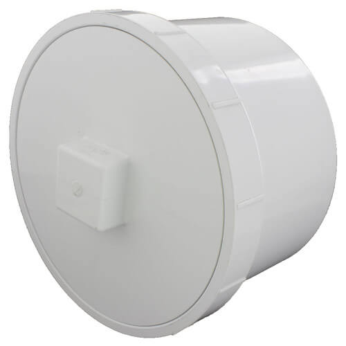 10" PVC DWV Fitting Cleanout Adapter w/ Plug