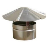 3" 26 Ga Galvanized Shanty Cap