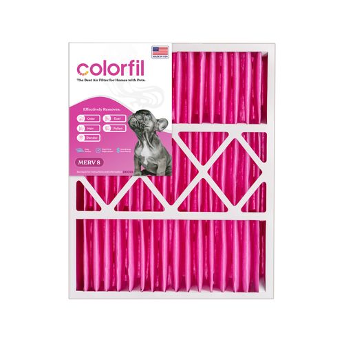 20" x 25" x 4" Color Changing Air Filter for Home & Pet Odors (MERV8)