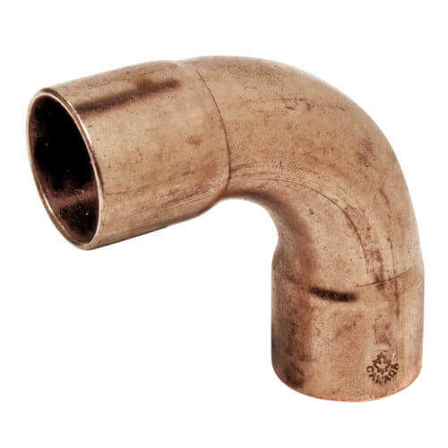 3-1/8" OD ACR Copper 90° Long Turn Elbow
