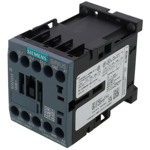 3 Pole 120V 20 Amp 1NO Auxiliary Contactor