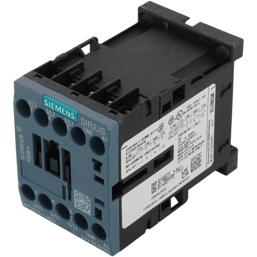 3 Pole 24V 9 Amp 1N/O Auxiliary Contactor