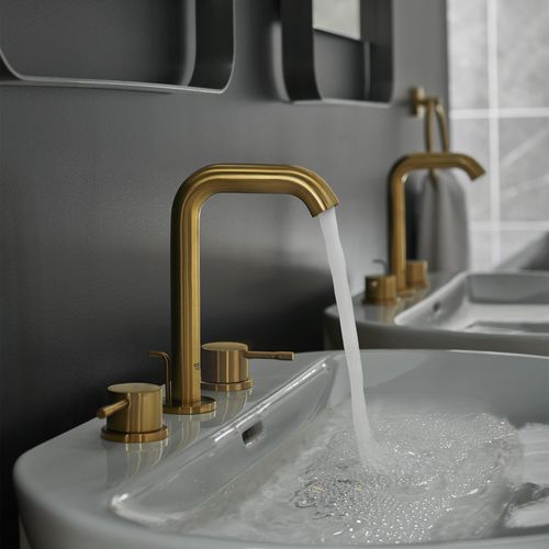 Essence New 8-inch Widespread 2-Handle M-Size Bathroom Faucet, 1.2 GPM (Brushed Cool Sunrise) 3 Essence New 8-inch Widespread 2-Handle M-Size Bathroom Faucet, 1.2 GPM (Brushed Cool Sunrise)