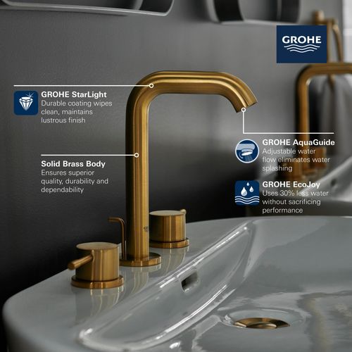 Essence New 8-inch Widespread 2-Handle M-Size Bathroom Faucet, 1.2 GPM (Brushed Cool Sunrise) 5 Essence New 8-inch Widespread 2-Handle M-Size Bathroom Faucet, 1.2 GPM (Brushed Cool Sunrise)