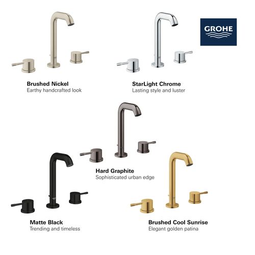 Essence New 8-inch Widespread 2-Handle M-Size Bathroom Faucet, 1.2 GPM (Brushed Cool Sunrise) 6 Essence New 8-inch Widespread 2-Handle M-Size Bathroom Faucet, 1.2 GPM (Brushed Cool Sunrise)
