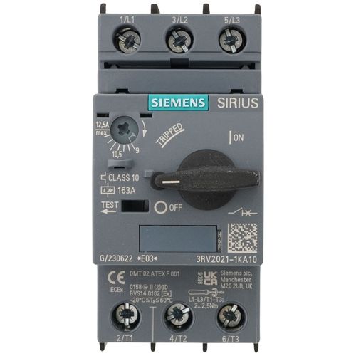 Motor Protection Circuit Breaker, 3 Poles, Thermal Overload, AC-3, Class 10 (9-12.5A, 690V)