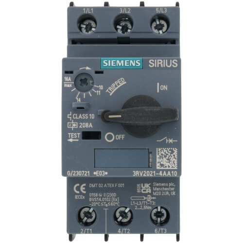 Motor Protection Circuit Breaker, 3 Poles, Thermal Overload, AC-3, Class 10 (10-16A, 690V)