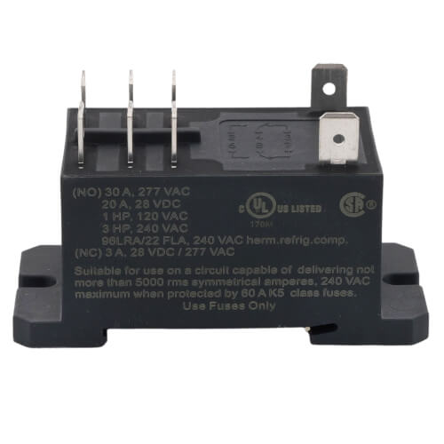 120V DPDT Panel Mount Relay (30A)