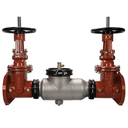 4" Double Check Detector Backflow Preventer Assembly, SS Body w/ Grooved End Butterfly Valves (Lead Free)