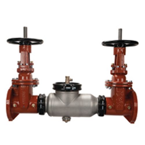 4" Wilkins Double Check Detector Backflow Preventer Assembly, Stainless Steel Body w/ Flanged OS&Y Gate Valves (Lead Free)