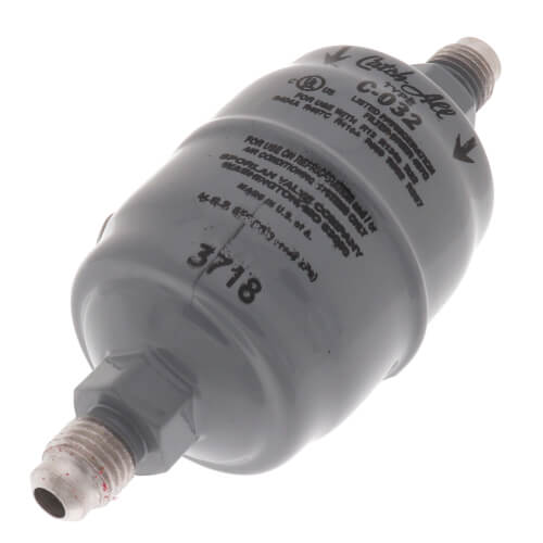 C-032 1/4" SAE Flare Liquid Line Filter Drier 0 - 1/2 Ton (3 Cubic Inches)