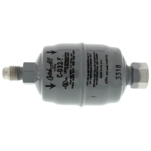 C-032-F 1/4" SAE Male Flare x Female Flare Liquid Line Filter Drier 0 - 1/2 Ton (3 Cubic Inches)