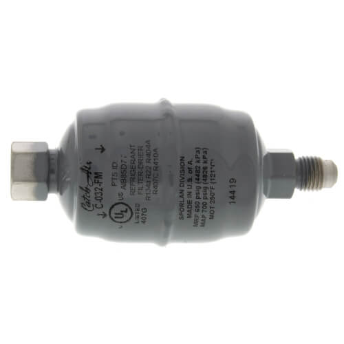 C-032-FM 1/4" SAE Female x Male Flare Liquid Line Filter Drier 0 - 1/2 Ton (3 Cubic Inches)