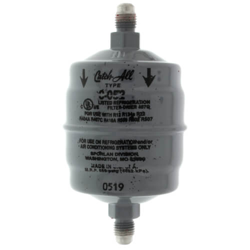 C-052 1/4" SAE Flare Liquid Line Filter Drier 1/3 - 2 Ton (5 Cubic Inches)