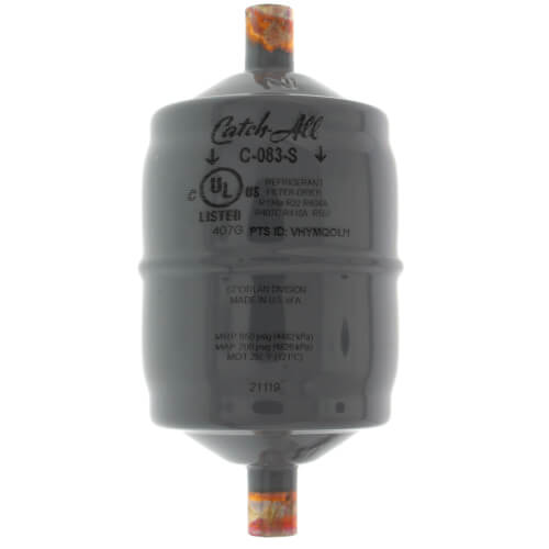 C-083-S 3/8" ODF Solder Liquid Line Filter Drier 3/4 to 2-1/2 Ton (8 Cubic Inches) 4 C-083-S 3/8" ODF Solder Liquid Line Filter Drier 3/4 to 2-1/2 Ton (8 Cubic Inches)