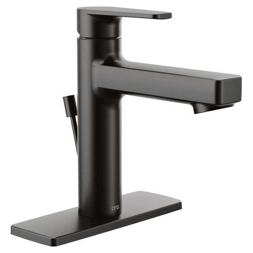 Slate Matte Black 1 Handle Low Arc Bathroom Faucet