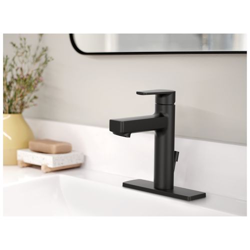 Slate Matte Black 1 Handle Low Arc Bathroom Faucet